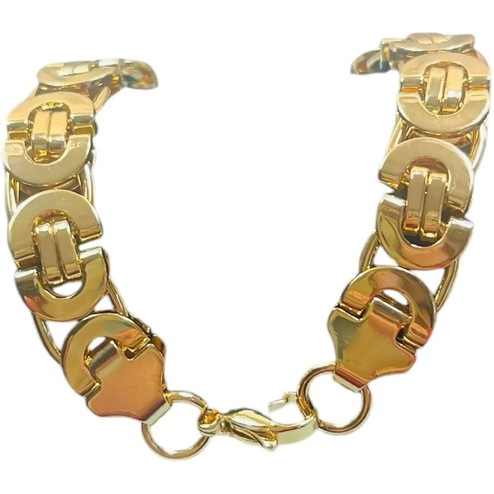 18K Gold Plated Byzantine Chain Bracelet